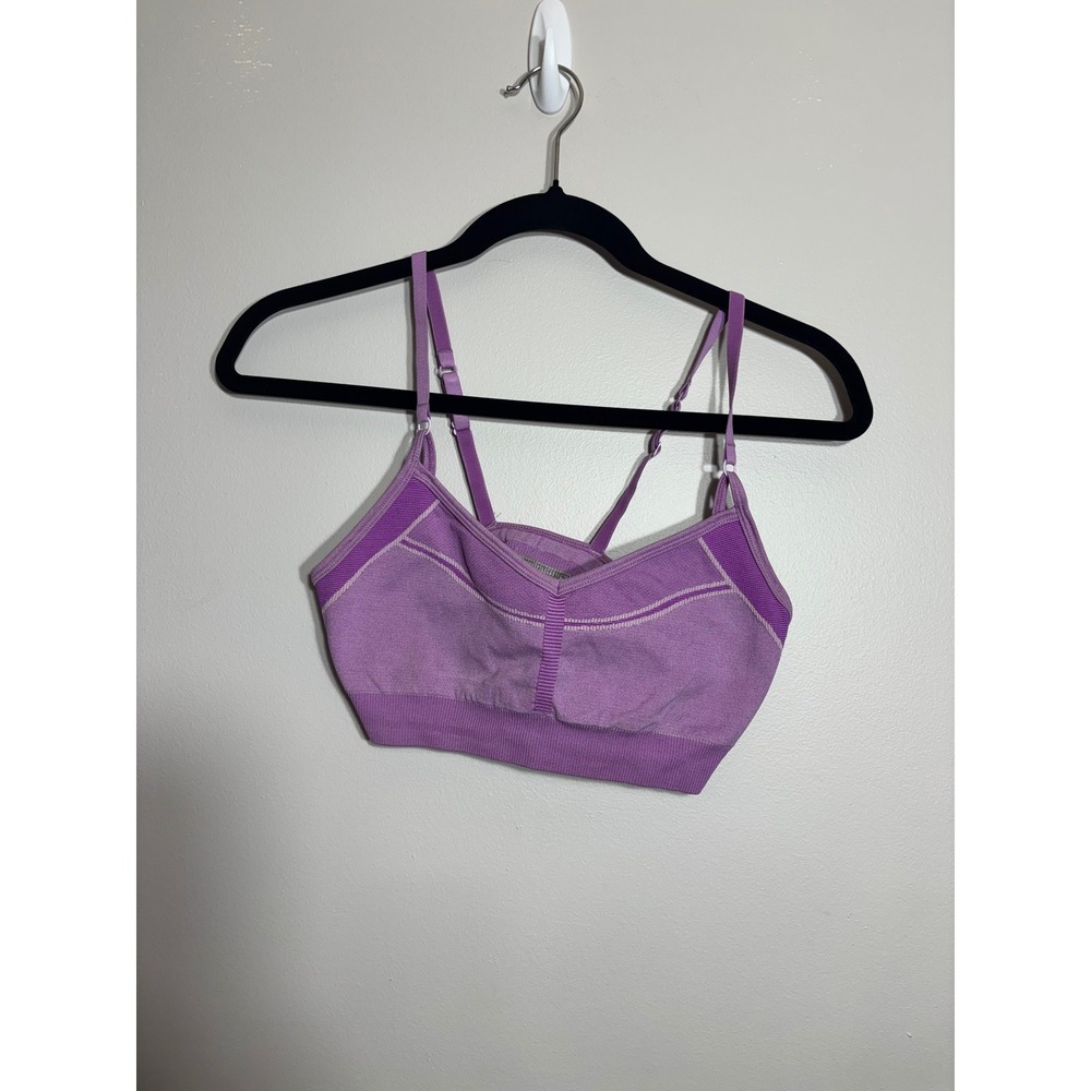 Athleta Purple Seamless Sports Bra Medium Support Workout Athletic‎
